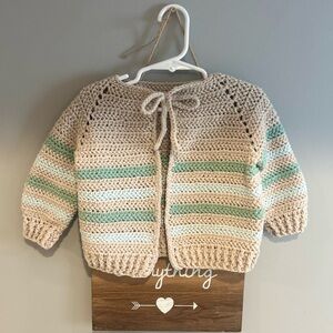 Handmade crocheted baby boy cardigans 12-24 months. Brand new made to sell.